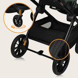 Carucior 3 in 1, Lionelo, Layla, Pana la 22 kg, Cadru aluminiu, Cu landou intarit si salteluta din spuma AirDots, Cu scoica auto testata ADAC, Reversibil, Cu ventilatie 3D, Cu accesorii, EN1888-1, EN1888-2, EN1466, Verde