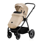 Carucior 3 in 1, Lionelo, Meril, Cu landou de dimensiune XL, Reversibil, Cu scoica auto testata ADAC, Cu accesorii, Pana la 22 kg, Conform cu EN1888-1 EN1888-2, EN1466, Bej