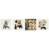 Carucior 3 in 1, Lionelo, Meril, Cu landou de dimensiune XL, Reversibil, Cu scoica auto testata ADAC, Cu accesorii, Pana la 22 kg, Conform cu EN1888-1 EN1888-2, EN1466, Bej