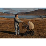 Carucior 3 in 1, Lionelo, Meril, Cu landou de dimensiune XL, Reversibil, Cu scoica auto testata ADAC, Cu accesorii, Pana la 22 kg, Conform cu EN1888-1 EN1888-2, EN1466, Bej