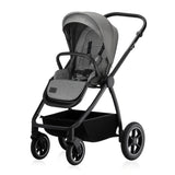 Carucior 3 in 1, Lionelo, Meril, Cu landou de dimensiune XL, Reversibil, Cu scoica auto testata ADAC, Cu accesorii, Pana la 22 kg, Conform cu EN1888-1 EN1888-2, EN1466, Gri