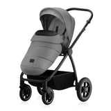 Carucior 3 in 1, Lionelo, Meril, Cu landou de dimensiune XL, Reversibil, Cu scoica auto testata ADAC, Cu accesorii, Pana la 22 kg, Conform cu EN1888-1 EN1888-2, EN1466, Gri