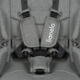 Carucior 3 in 1, Lionelo, Meril, Cu landou de dimensiune XL, Reversibil, Cu scoica auto testata ADAC, Cu accesorii, Pana la 22 kg, Conform cu EN1888-1 EN1888-2, EN1466, Gri