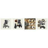 Carucior 3 in 1, Lionelo, Meril, Cu landou de dimensiune XL, Reversibil, Cu scoica auto testata ADAC, Cu accesorii, Pana la 22 kg, Conform cu EN1888-1 EN1888-2, EN1466, Gri