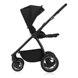 Carucior 3 in 1, Lionelo, Meril, Cu landou de dimensiune XL, Reversibil, Cu scoica auto testata ADAC, Cu accesorii, Pana la 22 kg, Conform cu EN1888-1 EN1888-2, EN1466, Negru