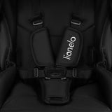 Carucior 3 in 1, Lionelo, Meril, Cu landou de dimensiune XL, Reversibil, Cu scoica auto testata ADAC, Cu accesorii, Pana la 22 kg, Conform cu EN1888-1 EN1888-2, EN1466, Negru