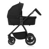 Carucior 3 in 1, Lionelo, Meril, Cu landou de dimensiune XL, Reversibil, Cu scoica auto testata ADAC, Cu accesorii, Pana la 22 kg, Conform cu EN1888-1 EN1888-2, EN1466, Negru
