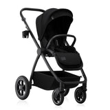 Carucior 3 in 1, Lionelo, Meril, Cu landou de dimensiune XL, Reversibil, Cu scoica auto testata ADAC, Cu accesorii, Pana la 22 kg, Conform cu EN1888-1 EN1888-2, EN1466, Negru