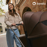 Carucior 3 in 1, Lionelo, Mika Plus, Cadru din aluminiu, Cu landou intarit si salteluta moale, Cu scoica auto testata ADAC, Reversibil, Cu sistem de ventilatie 3D, Cu accesorii, Pana la 22 kg, EN1888-1 EN1888-2 EN1466 ECE R129, Mocha Mousse