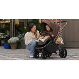 Carucior 3 in 1, Lionelo, Mika Plus, Cadru din aluminiu, Cu landou intarit si salteluta moale, Cu scoica auto testata ADAC, Reversibil, Cu sistem de ventilatie 3D, Cu accesorii, Pana la 22 kg, EN1888-1 EN1888-2 EN1466 ECE R129, Mocha Mousse