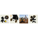 Carucior 3 in 1, Lionelo, Mika Plus, Cadru din aluminiu, Cu landou intarit si salteluta moale, Cu scoica auto testata ADAC, Reversibil, Cu sistem de ventilatie 3D, Cu accesorii, Pana la 22 kg, EN1888-1 EN1888-2 EN1466 ECE R129, Negru