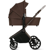 Carucior 3 in 1, Lionelo, Mika Plus, Cadru din aluminiu, Cu landou intarit si salteluta moale, Cu scoica auto testata ADAC, Reversibil, Cu sistem de ventilatie 3D, Cu accesorii, Pana la 22 kg, EN1888-1 EN1888-2 EN1466 ECE R129, Mocha Mousse