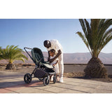 Carucior 3 in 1, Lionelo, Mika Plus, Cadru din aluminiu, Cu landou intarit si salteluta moale, Cu scoica auto testata ADAC, Reversibil, Cu sistem de ventilatie 3D, Cu accesorii, Pana la 22 kg, EN1888-1 EN1888-2 EN1466 ECE R129, Mocha Mousse