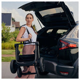 Carucior 3 in 1, Lionelo, Mika Plus, Cadru din aluminiu, Cu landou intarit si salteluta moale, Cu scoica auto testata ADAC, Reversibil, Cu sistem de ventilatie 3D, Cu accesorii, Pana la 22 kg, EN1888-1 EN1888-2 EN1466 ECE R129, Mocha Mousse