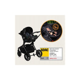 Carucior 3 in 1, Lionelo, Mika Plus, Cadru din aluminiu, Cu landou intarit si salteluta moale, Cu scoica auto testata ADAC, Reversibil, Cu sistem de ventilatie 3D, Cu accesorii, Pana la 22 kg, EN1888-1 EN1888-2 EN1466 ECE R129, Mocha Mousse