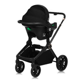Carucior 3 in 1, Lionelo, Mika Plus, Cadru din aluminiu, Cu landou intarit si salteluta moale, Cu scoica auto testata ADAC, Reversibil, Cu sistem de ventilatie 3D, Cu accesorii, Pana la 22 kg, EN1888-1 EN1888-2 EN1466 ECE R129, Bej