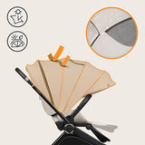 Carucior 3 in 1, Lionelo, Mika Plus, Cadru din aluminiu, Cu landou intarit si salteluta moale, Cu scoica auto testata ADAC, Reversibil, Cu sistem de ventilatie 3D, Cu accesorii, Pana la 22 kg, EN1888-1 EN1888-2 EN1466 ECE R129, Bej