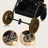 Carucior 3 in 1, Lionelo, Mika Plus, Cadru din aluminiu, Cu landou intarit si salteluta moale, Cu scoica auto testata ADAC, Reversibil, Cu sistem de ventilatie 3D, Cu accesorii, Pana la 22 kg, EN1888-1 EN1888-2 EN1466 ECE R129, Bej