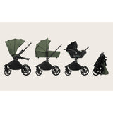 Carucior 3 in 1, Lionelo, Mika Plus, Cadru din aluminiu, Cu landou intarit si salteluta moale, Cu scoica auto testata ADAC, Reversibil, Cu sistem de ventilatie 3D, Cu accesorii, Pana la 22 kg, EN1888-1 EN1888-2 EN1466 ECE R129, Verde