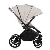 Carucior 3 in 1, Lionelo, Mika Plus, Cadru din aluminiu, Cu landou intarit si salteluta moale, Cu scoica auto testata ADAC, Reversibil, Cu sistem de ventilatie 3D, Cu accesorii, Pana la 22 kg, EN1888-1 EN1888-2 EN1466 ECE R129, Bej