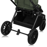 Carucior 3 in 1, Lionelo, Mika Plus, Cadru din aluminiu, Cu landou intarit si salteluta moale, Cu scoica auto testata ADAC, Reversibil, Cu sistem de ventilatie 3D, Cu accesorii, Pana la 22 kg, EN1888-1 EN1888-2 EN1466 ECE R129, Verde