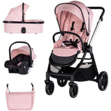 Carucior Chipolino Marbella 3 in 1 pink marshmallow