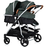 Carucior gemeni Chipolino Duo Smart 2 in 1 basil