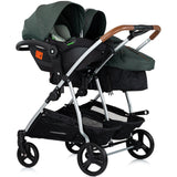 Carucior gemeni Chipolino Duo Smart 3 in 1 basil