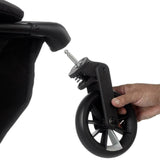 Carucior gemeni pliabil Twinside, Jane, Pliere rapida cu o mana, De la nastere pana la 22 Kg, Cu huse pentru ploaie, Spatare independente, Cu suspensii, Conform cu EN 1888-2:2018+A1:2023, Coal