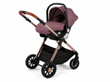 Carucior 3 in 1 Kidilo H2D+C Premium cu Landou, Parte Sport si Scoica Auto, Include saculet de picioare, Geanta pentru parinti, Sustine 22 kg, Mov