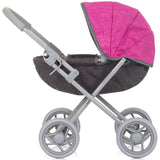 Carucior pentru papusi Chipolino Daisy grey pink linen