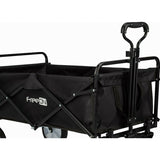 Carucior pliabil, FreeON, Pentru transportul diferitelor obiecte atat in casa, cat si in vacanta, Cu 2 buzunare, Maner reglabil 71-101 cm, Pana la 100 kg, 95x54x101 cm, Black