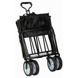 Carucior pliabil, FreeON, Pentru transportul diferitelor obiecte atat in casa, cat si in vacanta, Cu 2 buzunare, Maner reglabil 71-101 cm, Pana la 100 kg, 95x54x101 cm, Black