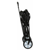 Carucior pliabil, FreeON, Pentru transportul diferitelor obiecte atat in casa, cat si in vacanta, Cu 2 buzunare, Maner reglabil 71-101 cm, Pana la 100 kg, 95x54x101 cm, Black