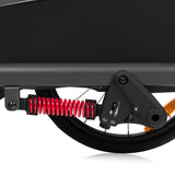 Carucior si remorca de bicicleta, Lionelo, Cama, Multifunctional, Pentru 1 sau 2 copii, Cu sistem de absorbtie a socurilor SIQ, Geamuri cu protectie solara, Gri