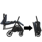 Carucior sport, Be Cool, Strike, Cu pliere automata, Roti cu suspensii, De la nastere pana la 22 Kg, 6.88 Kg, Be Azure