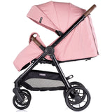 Carucior sport Chipolino Ultera cu husa picioare pink marshmallow