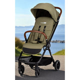 Carucior sport, FreeON, Bold, Pliabil automat, Roti cu suspensii, De la nastere pana la 22 kg, Cu spatar reglabil in 3 pozitii, Green Army