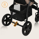 Carucior sport, Lionelo, Annet Plus, De la nastere, Cu accesorii si capotina XXL reglabila, 0 - 22 Kg, Conform cu standardele europene de securitate EN1888-1 si EN1888-2, Bej