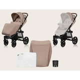 Carucior sport, Lionelo, Annet Plus, De la nastere, Cu accesorii si capotina XXL reglabila, 0 - 22 Kg, Conform cu standardele europene de securitate EN1888-1 si EN1888-2, Bej