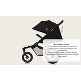 Carucior sport, Lionelo, Azura, Cu 3 roti, Cu baldachin XXL impermeabil, Pliere compacta, Pana la 22 kg, 6-48 luni, Conform cu standardele europene de securitate EN1888-1 si EN1888-2, Negru