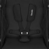 Carucior sport, Lionelo, Azura, Cu 3 roti, Cu baldachin XXL impermeabil, Pliere compacta, Pana la 22 kg, 6-48 luni, Conform cu standardele europene de securitate EN1888-1 si EN1888-2, Negru