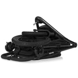 Carucior sport, Lionelo, Azura, Cu 3 roti, Cu baldachin XXL impermeabil, Pliere compacta, Pana la 22 kg, 6-48 luni, Conform cu standardele europene de securitate EN1888-1 si EN1888-2, Negru