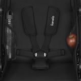 Carucior sport, Lionelo, Azura, Cu 3 roti, Cu baldachin XXL impermeabil, Pliere compacta, Pana la 22 kg, 6-48 luni, Conform cu standardele europene de securitate EN1888-1 si EN1888-2, Negru