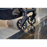 Carucior sport, Lionelo, Bess, Sustine 22 kg, 6 luni+, Capotina impermeabila si protectie SPF 50+, Include suport sticla, Pliere cu o singura mana, Maner pentru transport, Gri