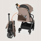 Carucior sport, Lionelo, Bess, Greutate redusa - 7.5 kg, Sustine 22 kg, 6 luni+, Capotina impermeabila, Protectie SPF 50+, Include suport sticla, Pliere cu o singura mana, Compact, Maner pentru transport, Conform cu EN1888-1 si EN1888-2, Bej