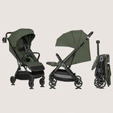 Carucior sport, Lionelo, Bess, Greutate redusa - 7.5 kg, Sustine 22 kg, 6 luni+, Capotina impermeabila, Protectie SPF 50+, Include suport sticla, Pliere cu o singura mana, Compact, Maner pentru transport, Conform cu EN1888-1 si EN1888-2, Verde