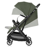 Carucior sport, Lionelo, Bess, Greutate redusa - 7.5 kg, Sustine 22 kg, 6 luni+, Capotina impermeabila, Protectie SPF 50+, Include suport sticla, Pliere cu o singura mana, Compact, Maner pentru transport, Conform cu EN1888-1 si EN1888-2, Verde