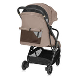 Carucior sport, Lionelo, Bess, Greutate redusa - 7.5 kg, Sustine 22 kg, 6 luni+, Capotina impermeabila, Protectie SPF 50+, Include suport sticla, Pliere cu o singura mana, Compact, Maner pentru transport, Conform cu EN1888-1 si EN1888-2, Bej