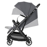 Carucior sport, Lionelo, Bess, Greutate redusa - 7.5 kg, Sustine 22 kg, 6 luni+, Capotina impermeabila, Protectie SPF 50+, Include suport sticla, Pliere cu o singura mana, Compact, Maner pentru transport, Conform cu EN1888-1 si EN1888-2, Gri